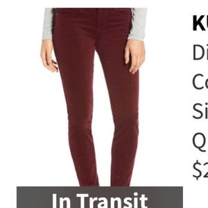 KUT from the Kloth NWT burgundy corduroy pants